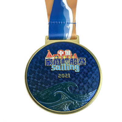 Beli Custom Medal Ukiran 3D Medali Berlayar Dengan Logo Cetak pembuatan online