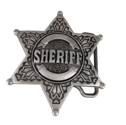 Beli Sheriff Antique Silver Metal Belt Buckle Gratis Desain Belt Petugas Polisi pembuatan online