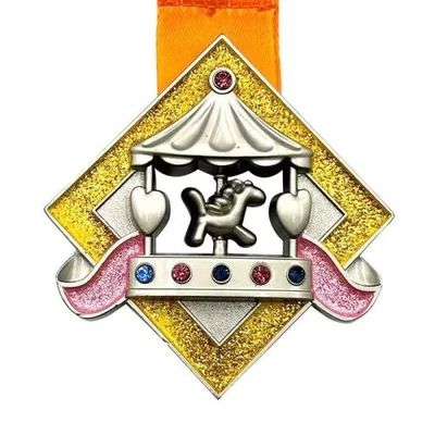 Beli 10KM Glitter Anak-anak Virtual Running Finisher Award pembuatan online