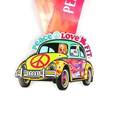 Beli Ukuran Besar Multi warna Diisi Seng Alloy Metal Penghargaan Medali UV Printing Global Art Hadiah pembuatan online