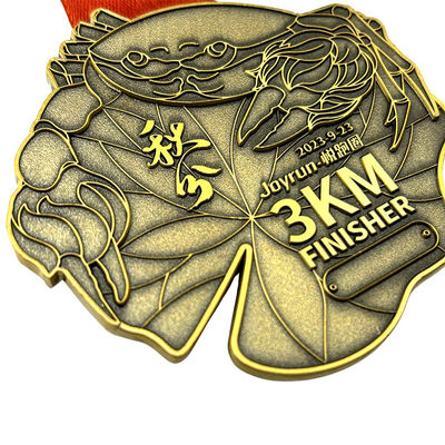 Beli 3KM Finisher Soft Enamel Medal Penghargaan Souvenir / Medali Penghargaan Halloween pembuatan online