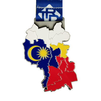 Beli Custom Map Medal Zinc Alloy Soft Enamel Award Penghargaan pembuatan online