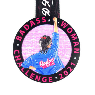Beli Custom Insert Medal UV Printing Award dengan Kaca Transparan pembuatan online