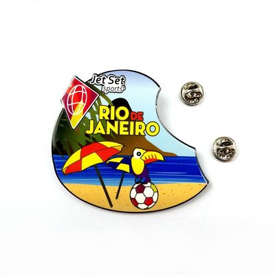 Beli CMYK Cetak Metal Pin Badge Dengan Kupu-kupu Kupu-kupu Untuk Acara Olahraga pembuatan online