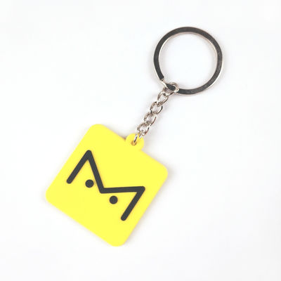 Sesuaikan kunci karet pvc Zinc Alloy Metal Key Rings Fashion Key Tags