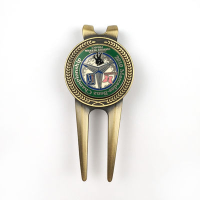 Professional Golf Fork Custom Divot Tools Promosi Golf Club Seni Hadiah