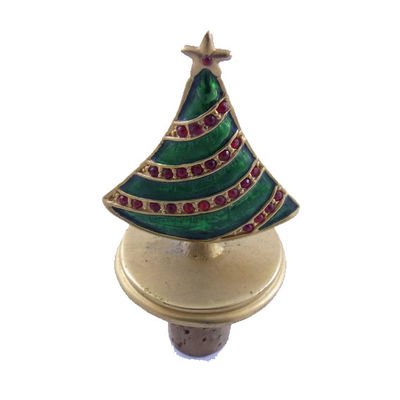 Desain Natal Custom Bespoke Botol Anggur Stopper Seng Alloy Anggur Stopper